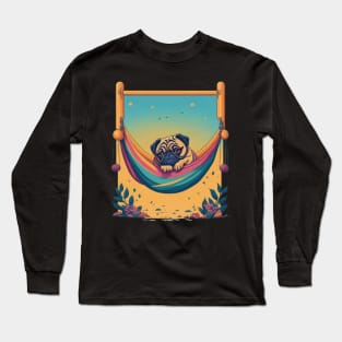 Pug on a hammock Long Sleeve T-Shirt